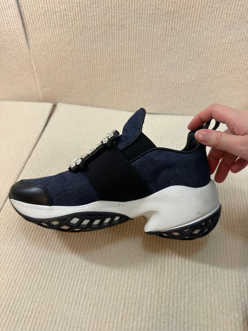 ロジェ ヴィヴィエ デニム スニーカー ビジュー 35.5 22.5cm 美品