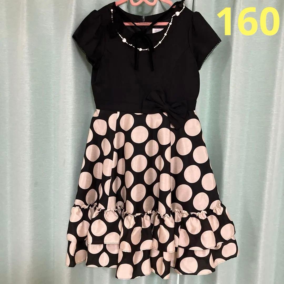 シャーリーテンプル　水玉デザイン 半袖ドレス