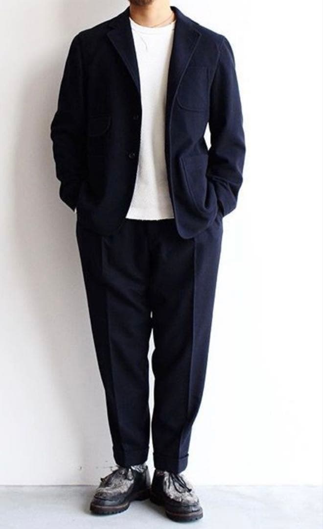 キャプテンサンシャイン　ウールカシミアスラックスパンツ