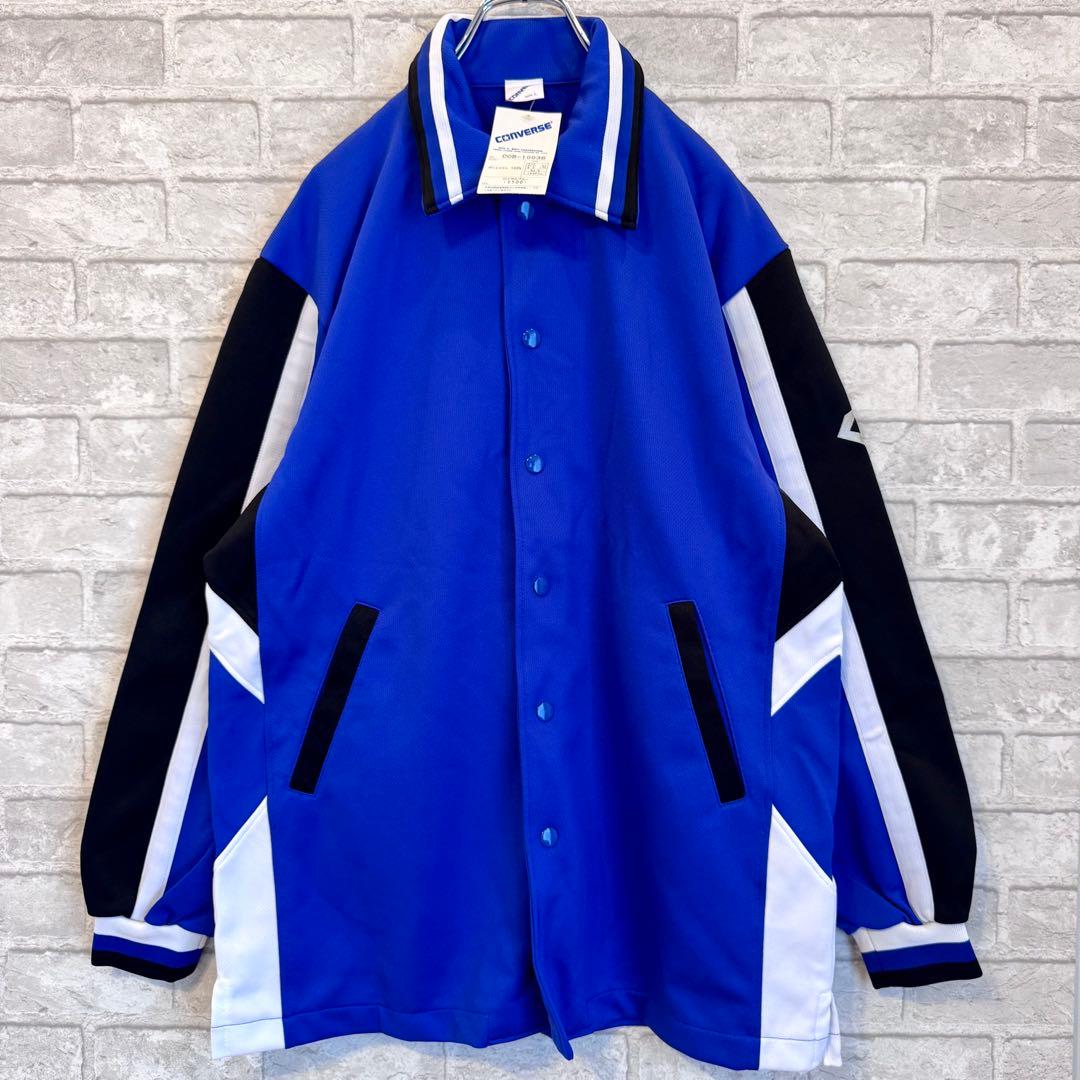 【くまごろー様90s 新品 希少】コンバース ジャージ スナップボタン L 青