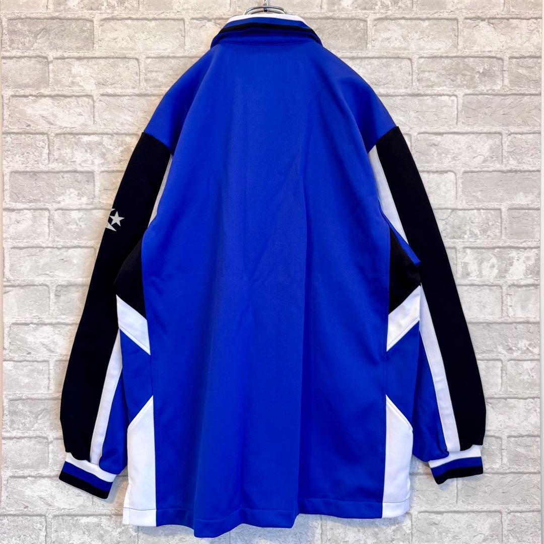 【くまごろー様90s 新品 希少】コンバース ジャージ スナップボタン L 青