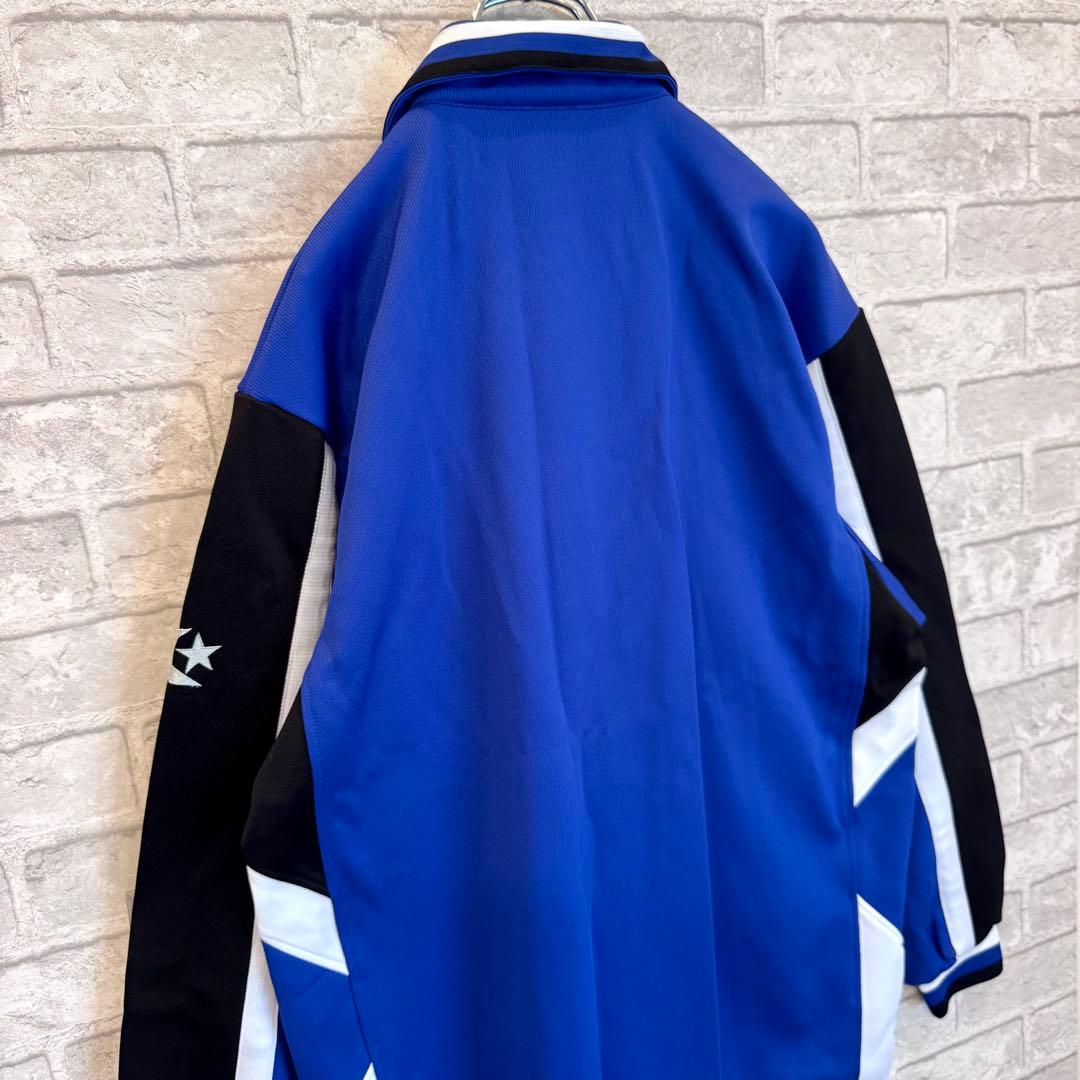 【くまごろー様90s 新品 希少】コンバース ジャージ スナップボタン L 青