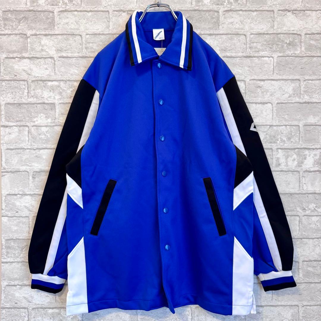 【くまごろー様90s 新品 希少】コンバース ジャージ スナップボタン L 青