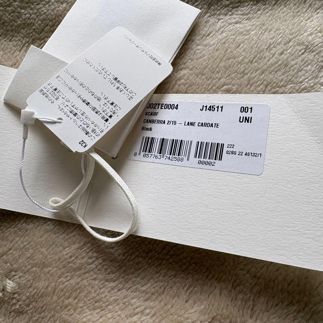 JIL SANDER ブラックウールマフラー UNI