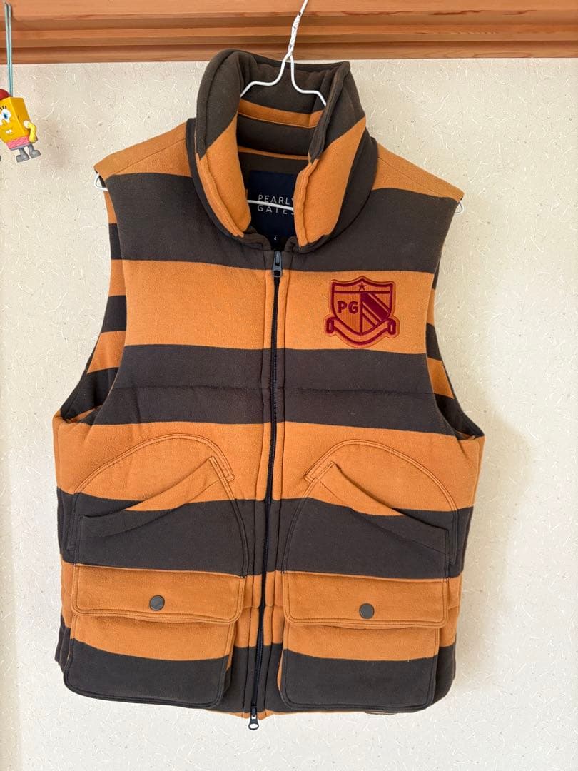 PEARLY GATES ストライプ ダウンベスト　パーリーゲイツ