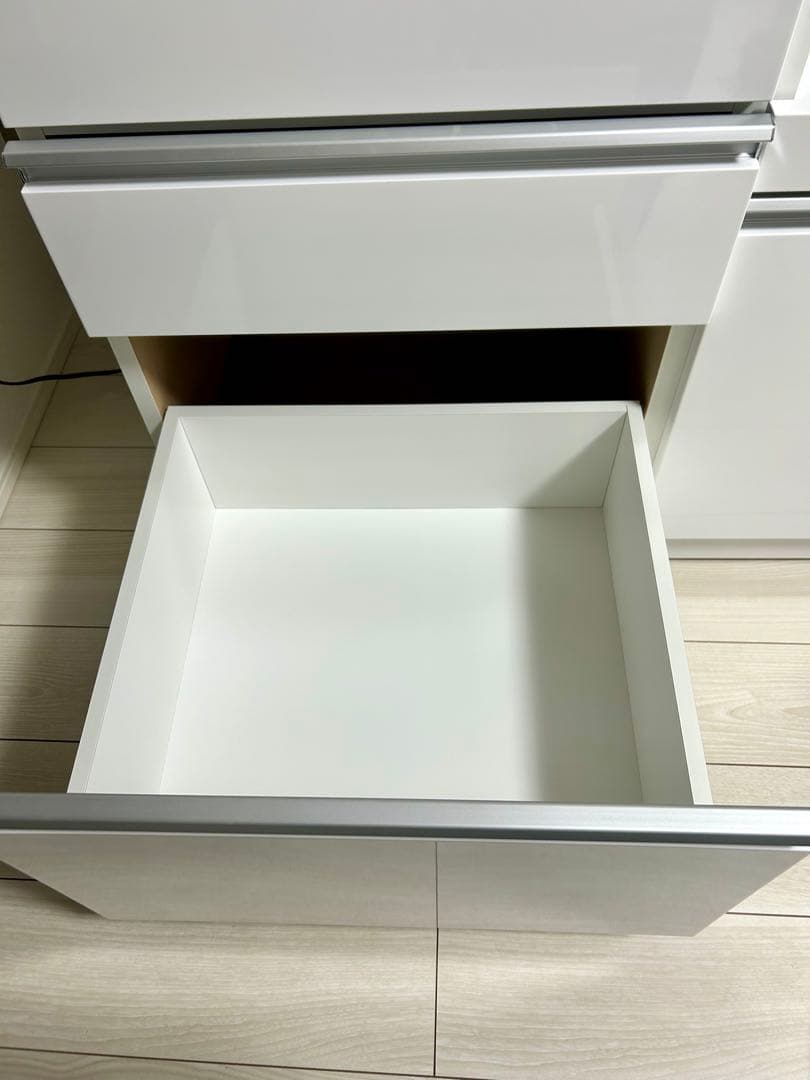 【美品】キッチンカウンター（レジューム 90QH-R WH)