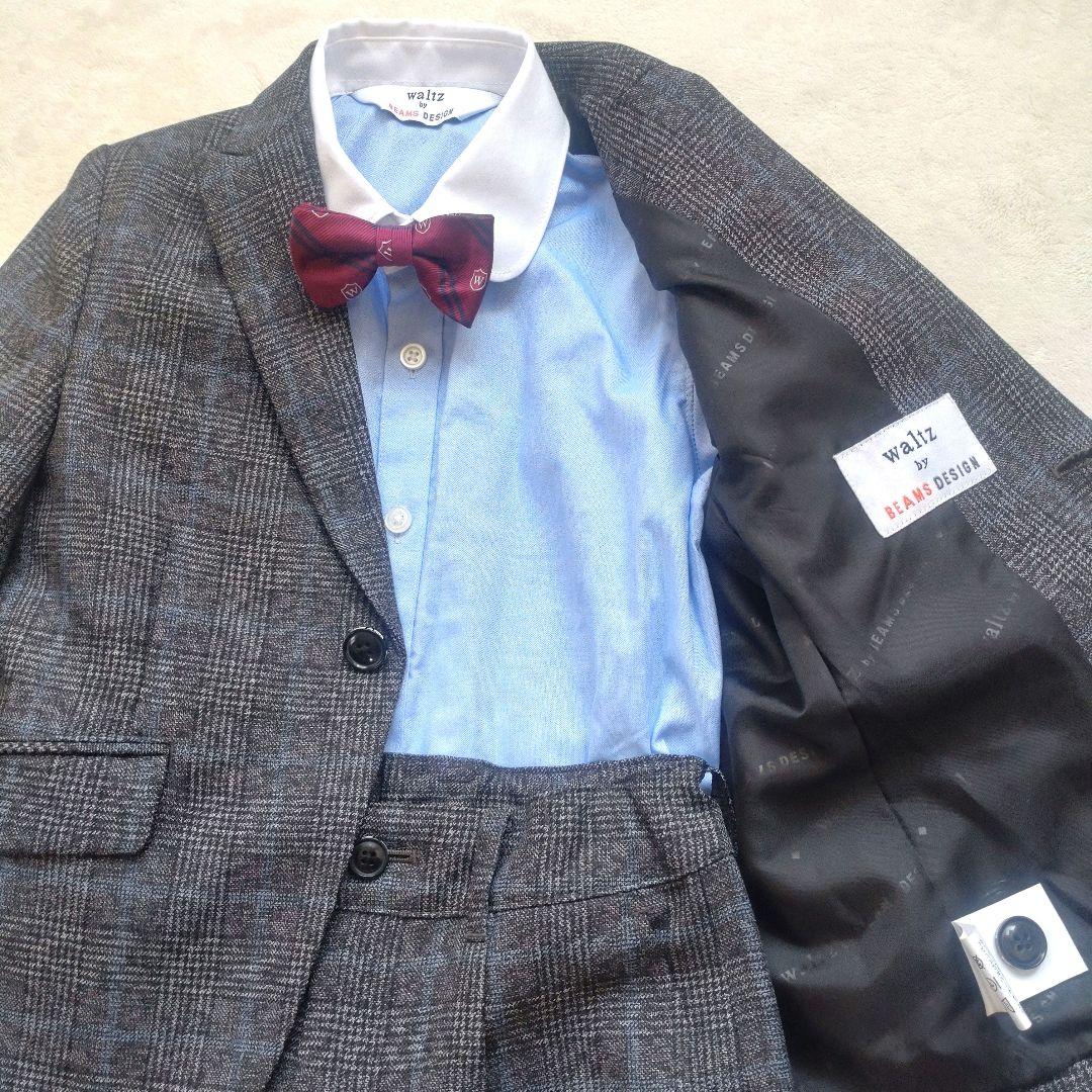 BEAMS DESIGN　フォーマルスーツ　男の子　4点セット　120　グレー