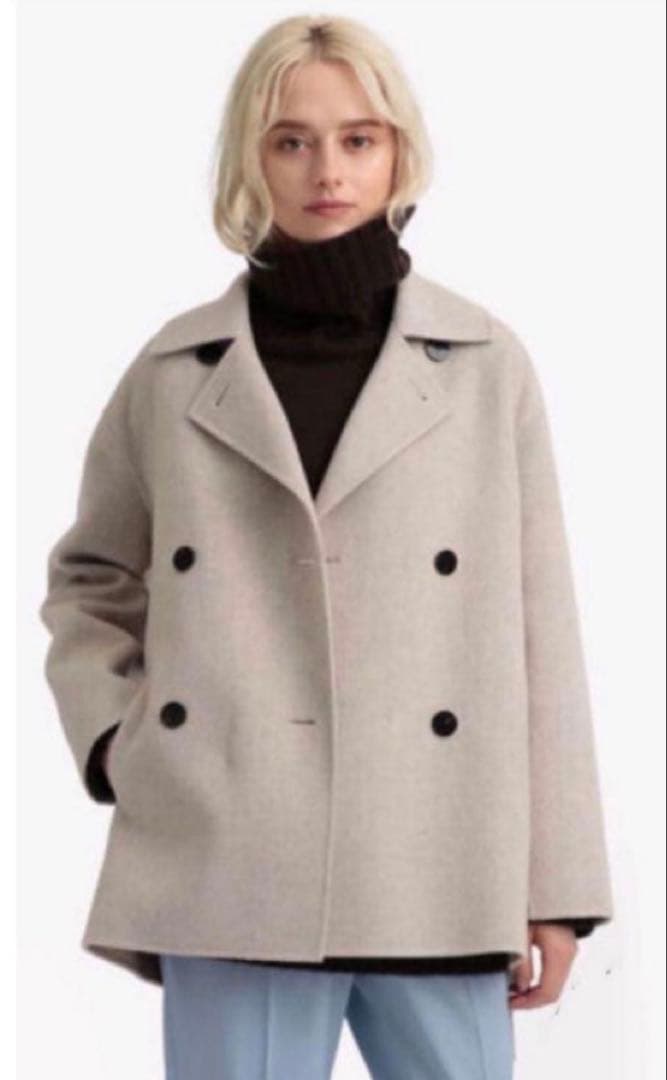 Theory luxe カシミヤ混ダブルフェイスコート