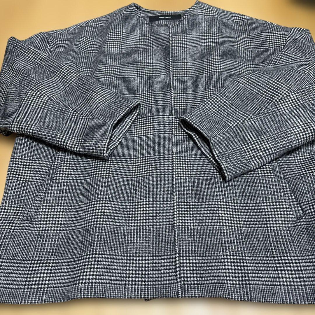 ジャーナルスタンダード スーパー140ビーバーノーカラーショートコート