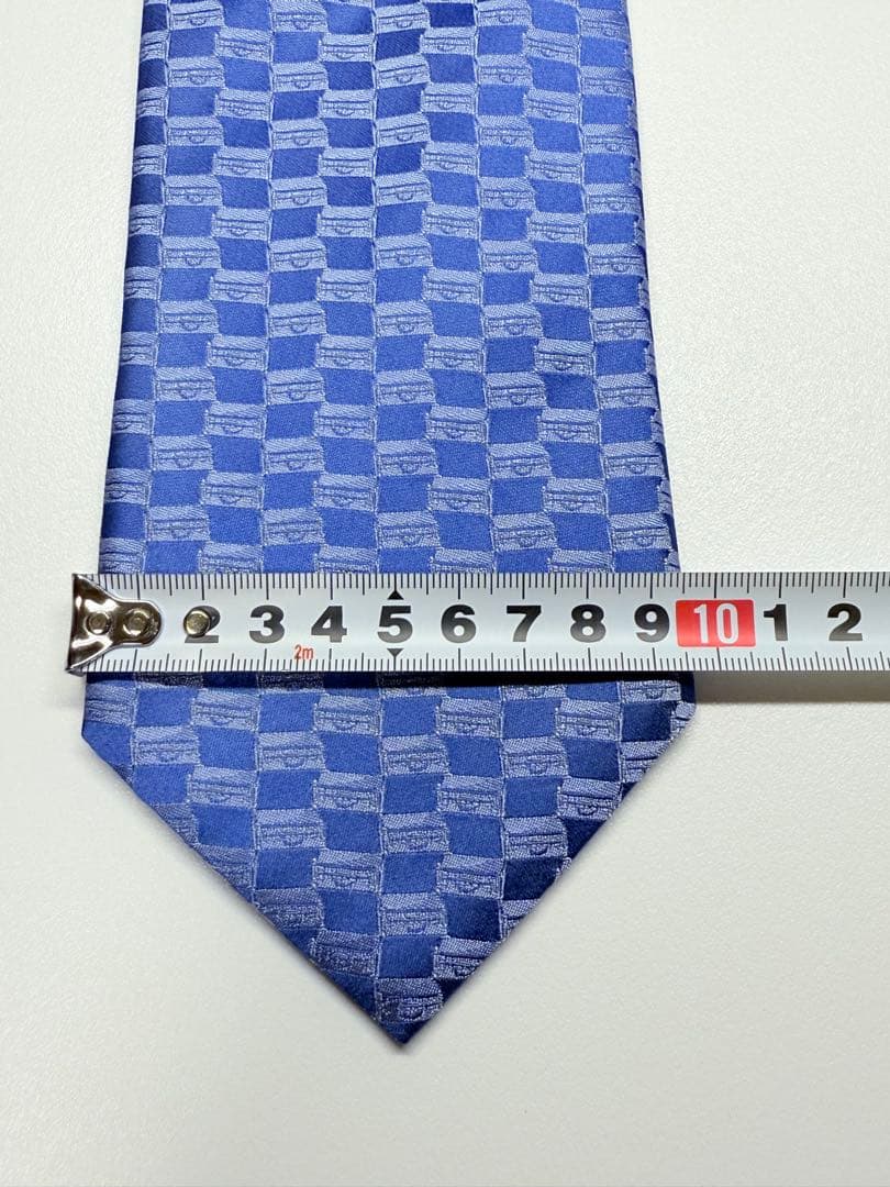 LOUIS VUITTON ブルー チェック柄 ネクタイ