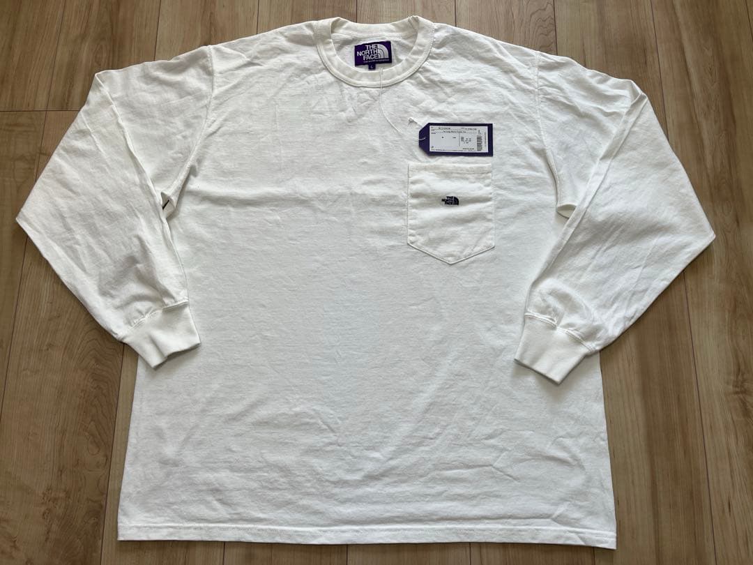 ノースフェイス　パープルレーベル　ポケットTシャツ　NT3365N　ホワイト　L