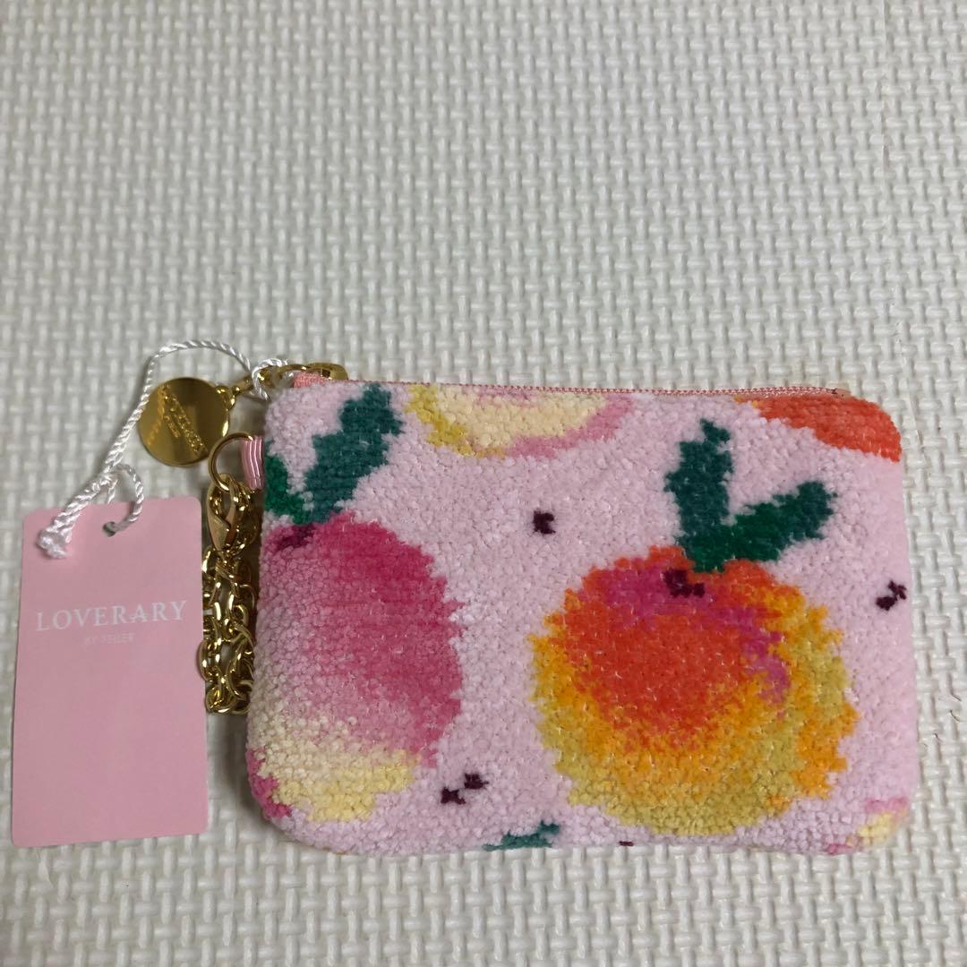 フェイラーラブラリーバィフェイラーピーチドット　キー&カードポーチ　新品未使用