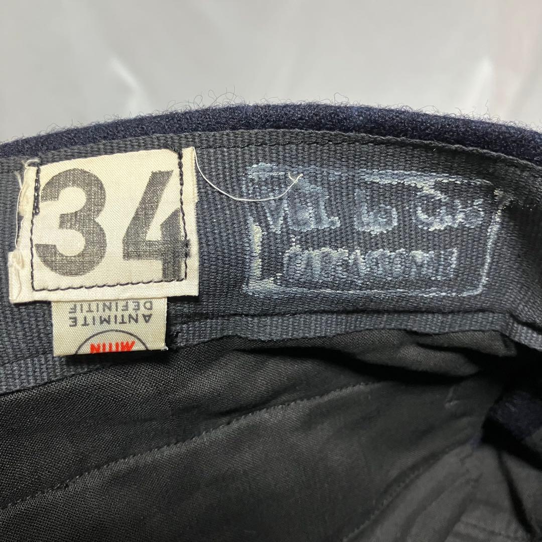 50'sフランス軍 国境警備隊 ウール パンツ (ネイビー×イエロー) 実物