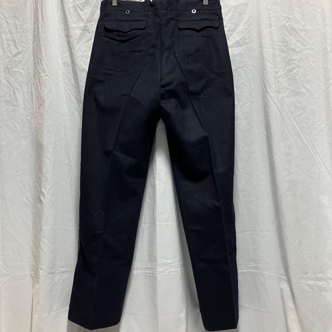 50'sフランス軍 国境警備隊 ウール パンツ (ネイビー×イエロー) 実物