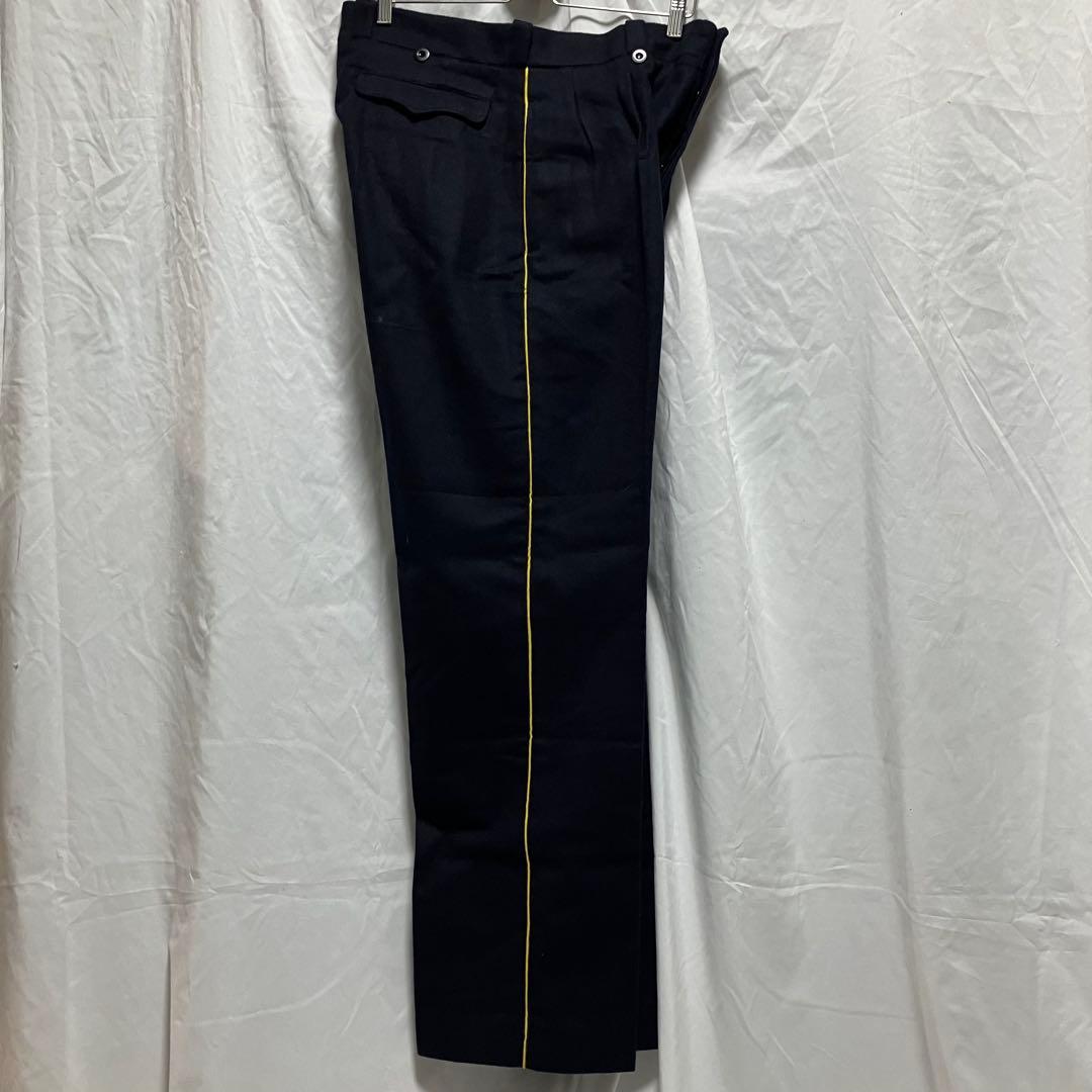 50'sフランス軍 国境警備隊 ウール パンツ (ネイビー×イエロー) 実物