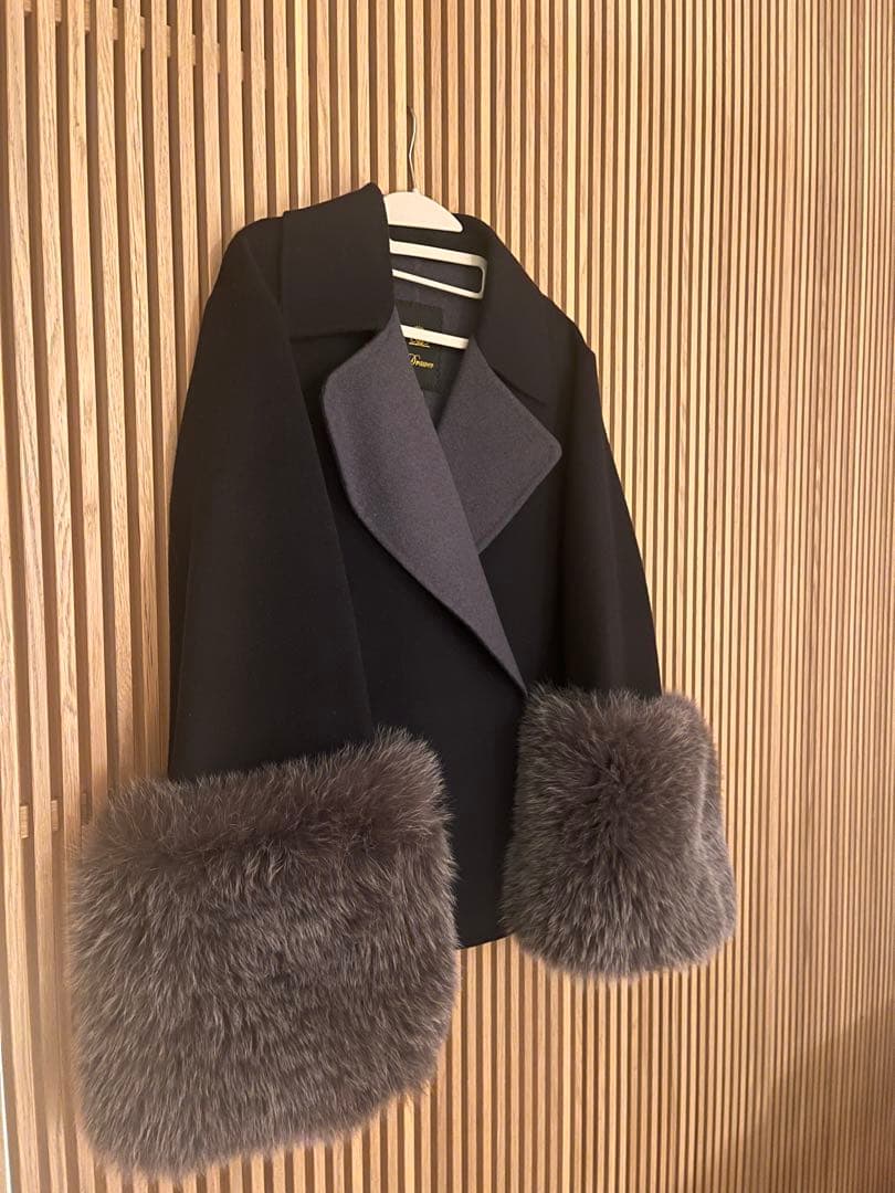 drawerドゥロワー36ファーケープコートポンチョ22AW2022