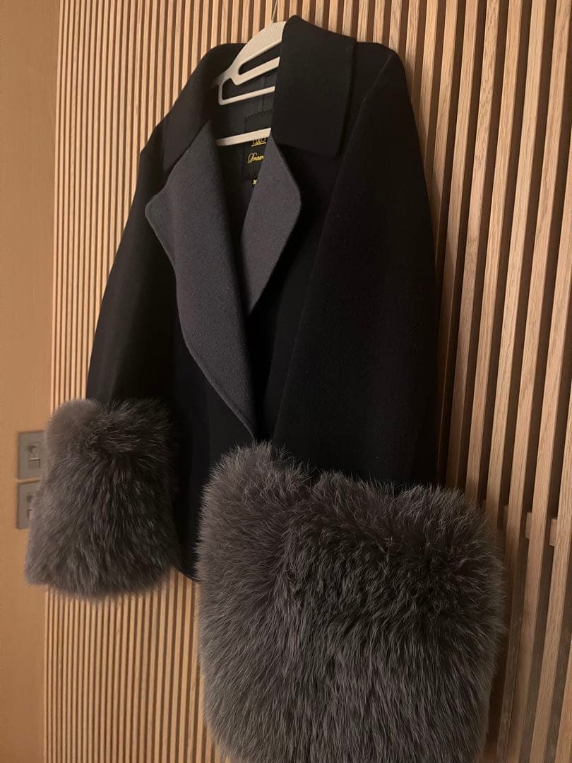 drawerドゥロワー36ファーケープコートポンチョ22AW2022