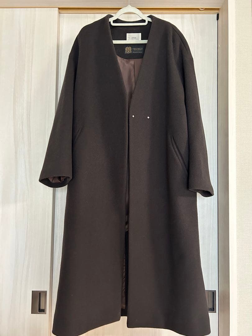 ちー　IÉNA ダークブラウン ロングコート　34サイズ