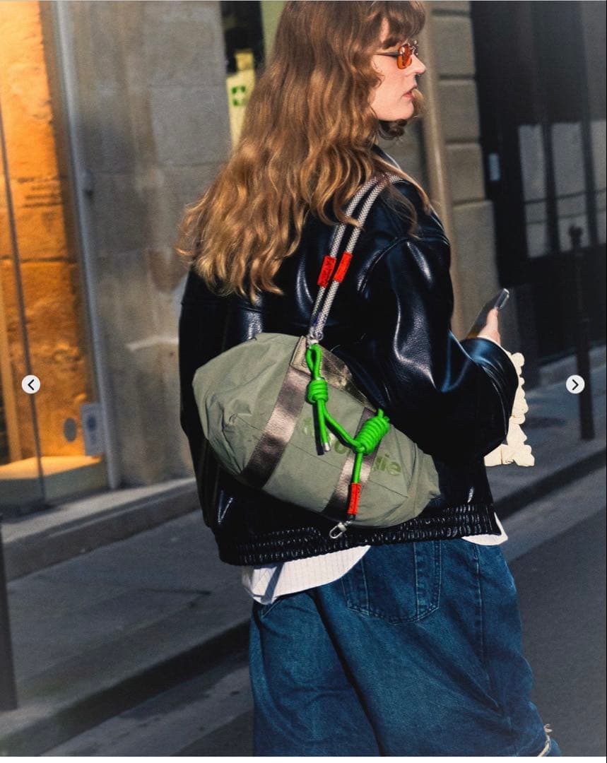 topologie Duffle Small オリーブグリーン　ストラップ付き