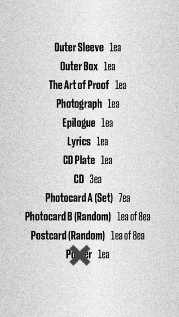 BTS proof アルバム jimin トレカ　ポストカード