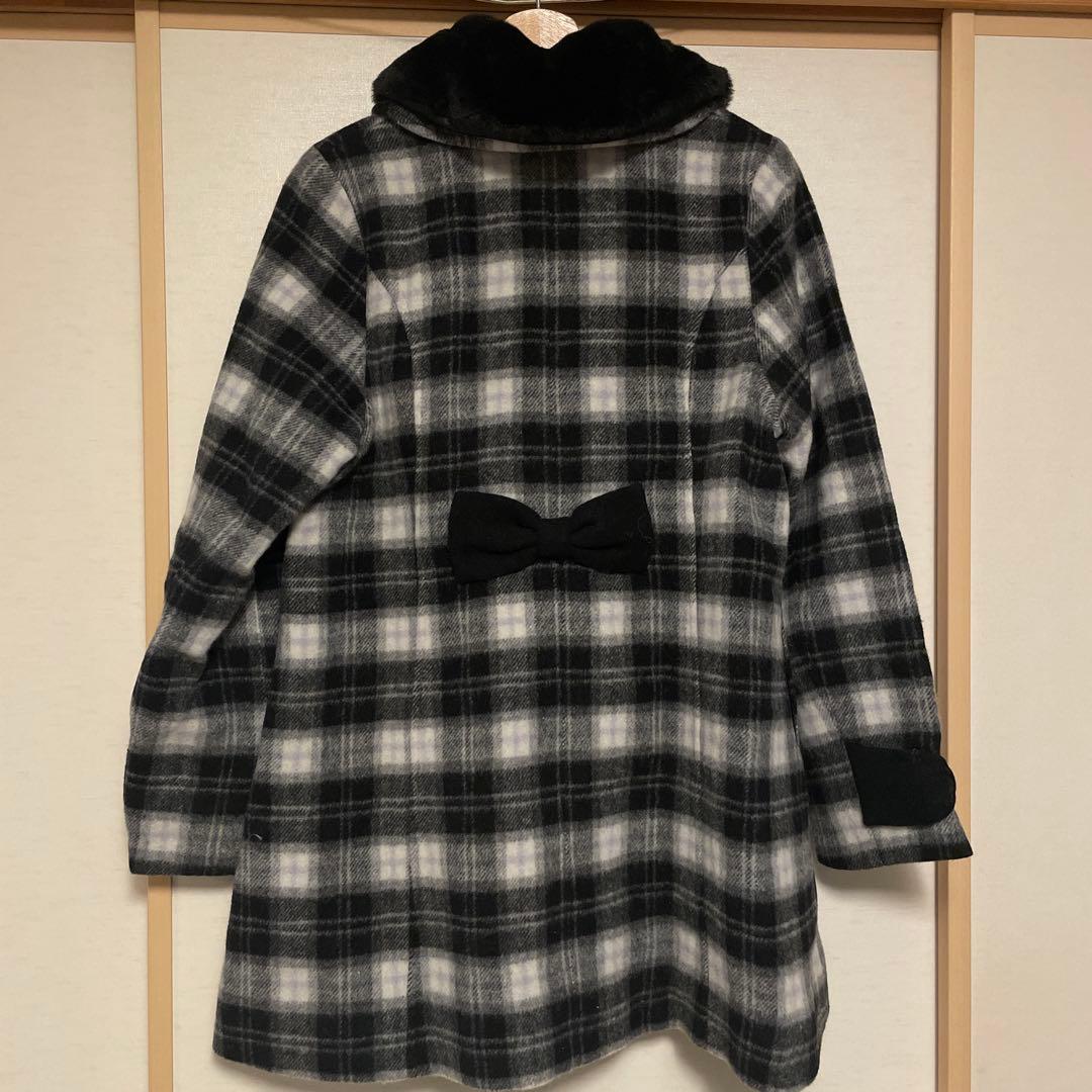 mezzo piano メゾピアノ チェック コート 160cm 新品