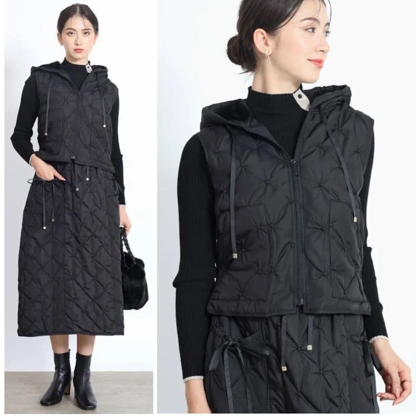 riko様【新品 ヤマダヤ FENNEL 】ドット キルティング ジップ ベスト