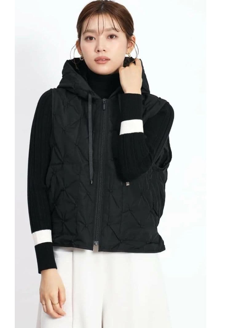 riko様【新品 ヤマダヤ FENNEL 】ドット キルティング ジップ ベスト