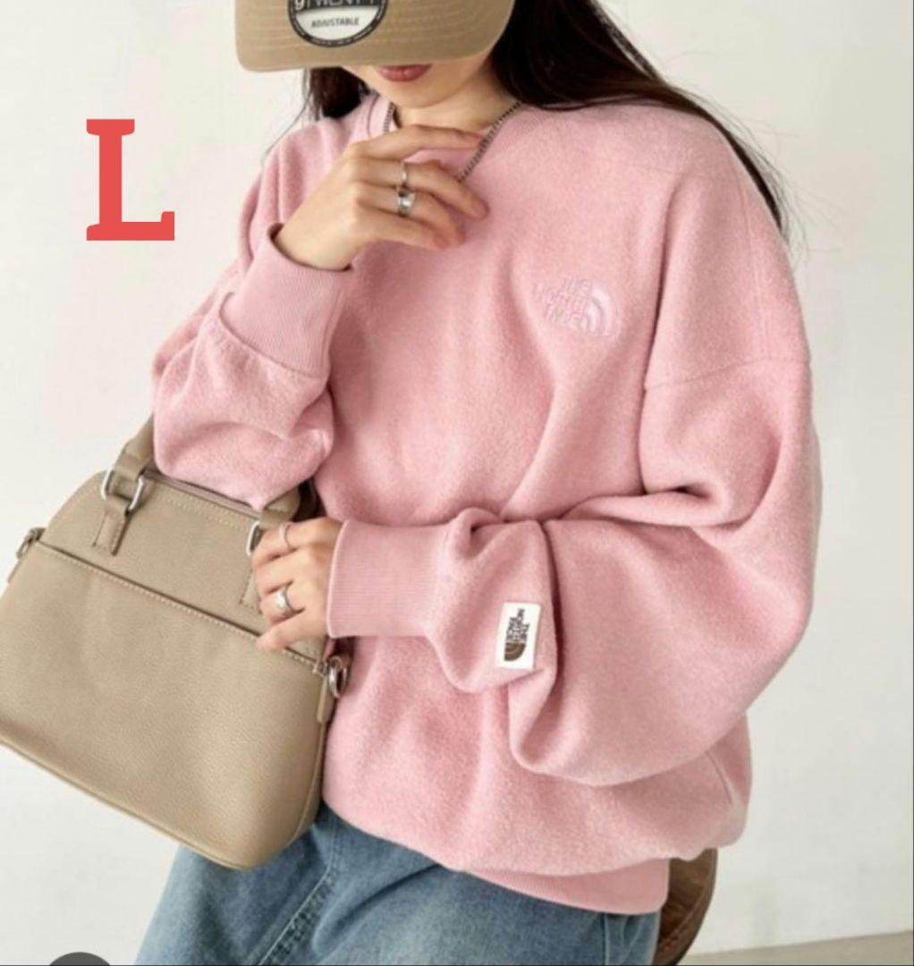 美品 THE NORTH FACE スウェット ピンク L