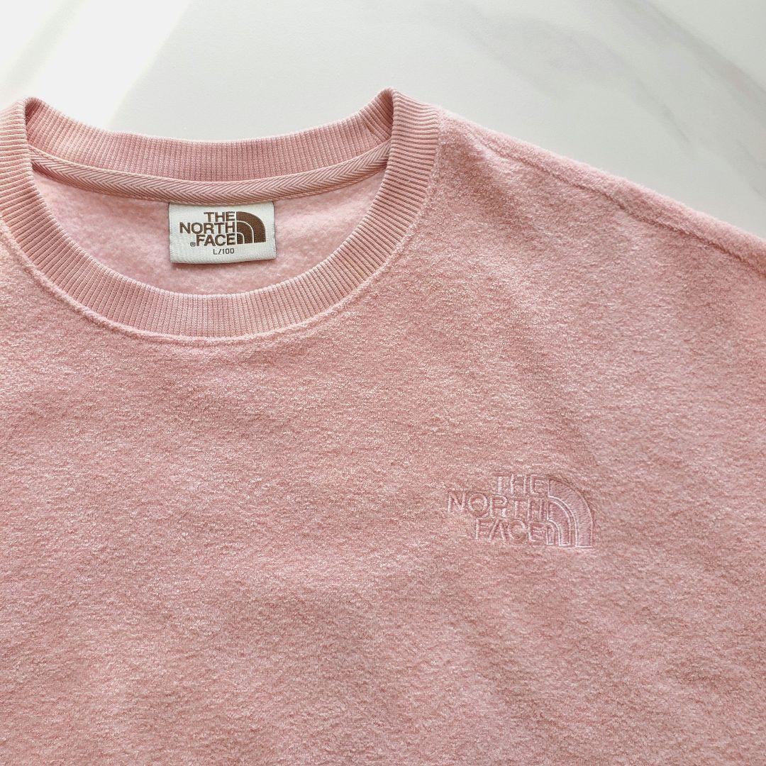 美品 THE NORTH FACE スウェット ピンク L