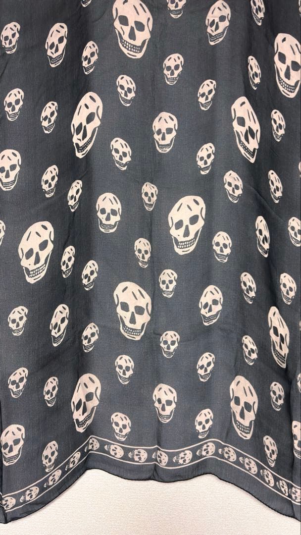 わ*様 Alexander McQueenスカル シルクスカーフ ストール ヴ