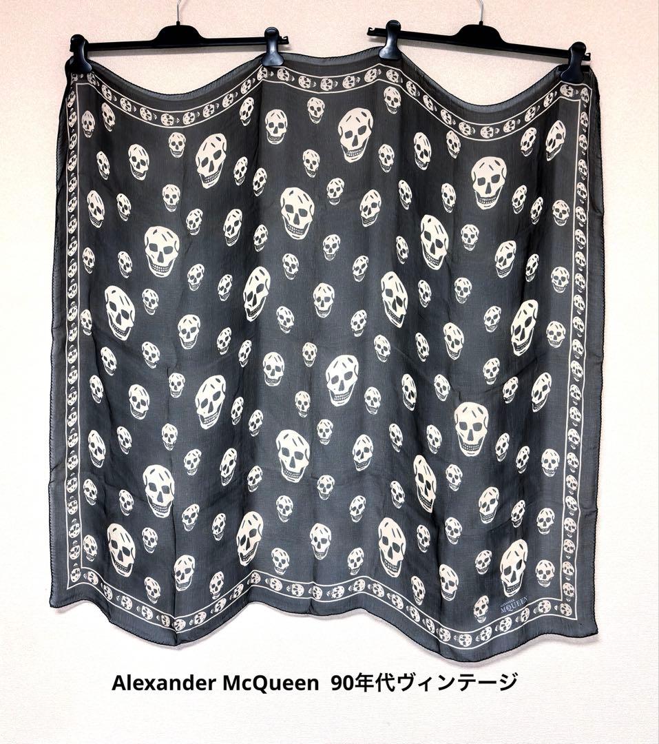 わ*様 Alexander McQueenスカル シルクスカーフ ストール ヴ