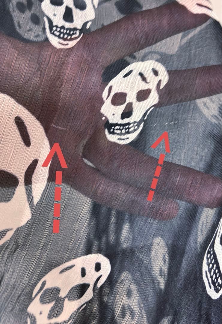 わ*様 Alexander McQueenスカル シルクスカーフ ストール ヴ