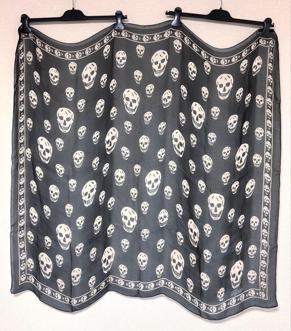 わ*様 Alexander McQueenスカル シルクスカーフ ストール ヴ