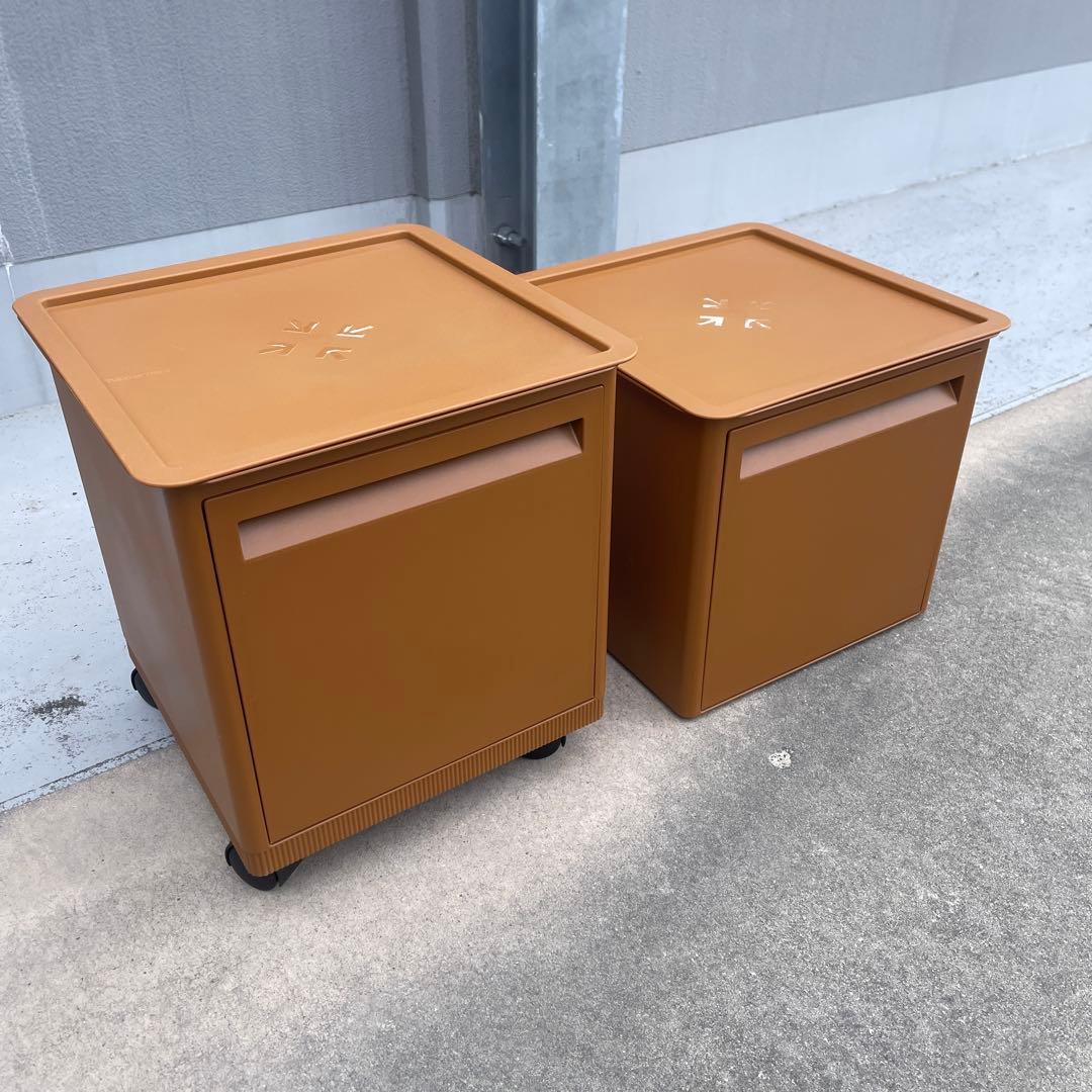 【廃盤品・美品】タッパーウェア マルチオーガナイザー 2段セット キャスター付き