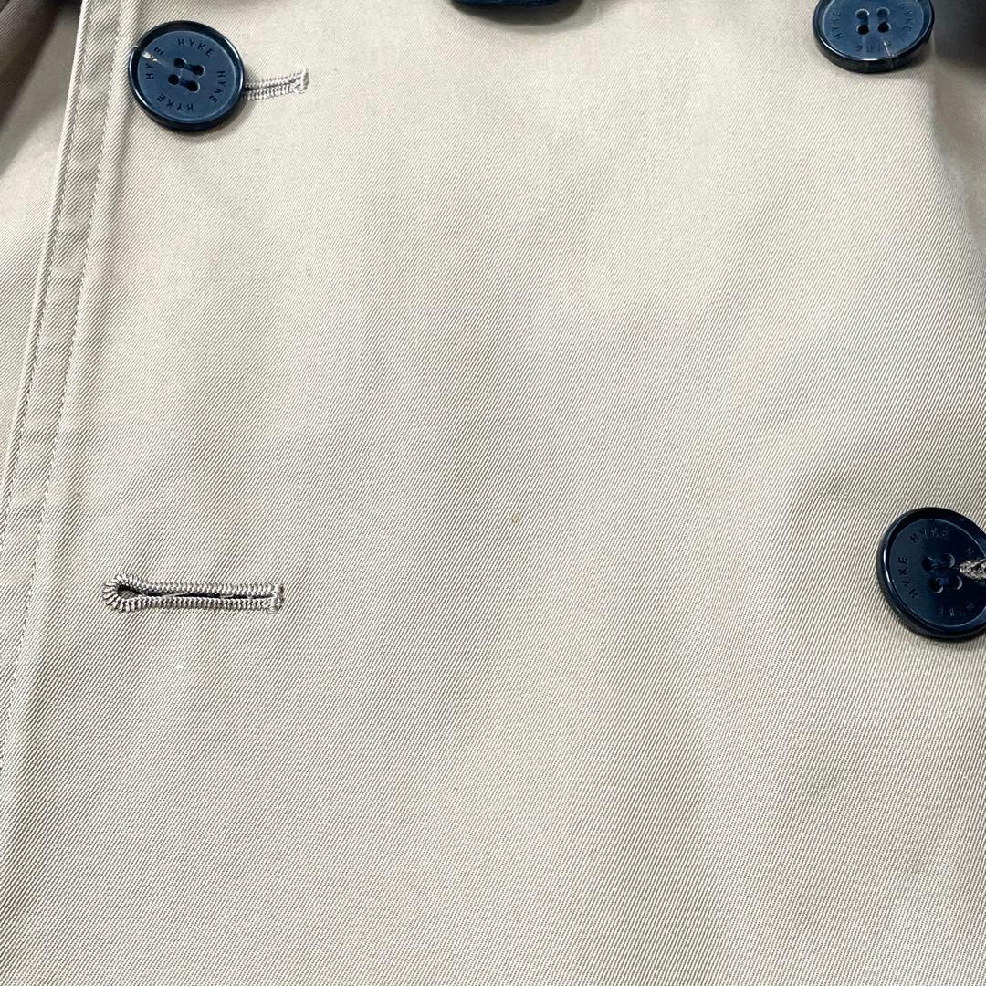 【極美品】HYKE トレンチコート ベージュ レギュラーフィット ライナー付 2