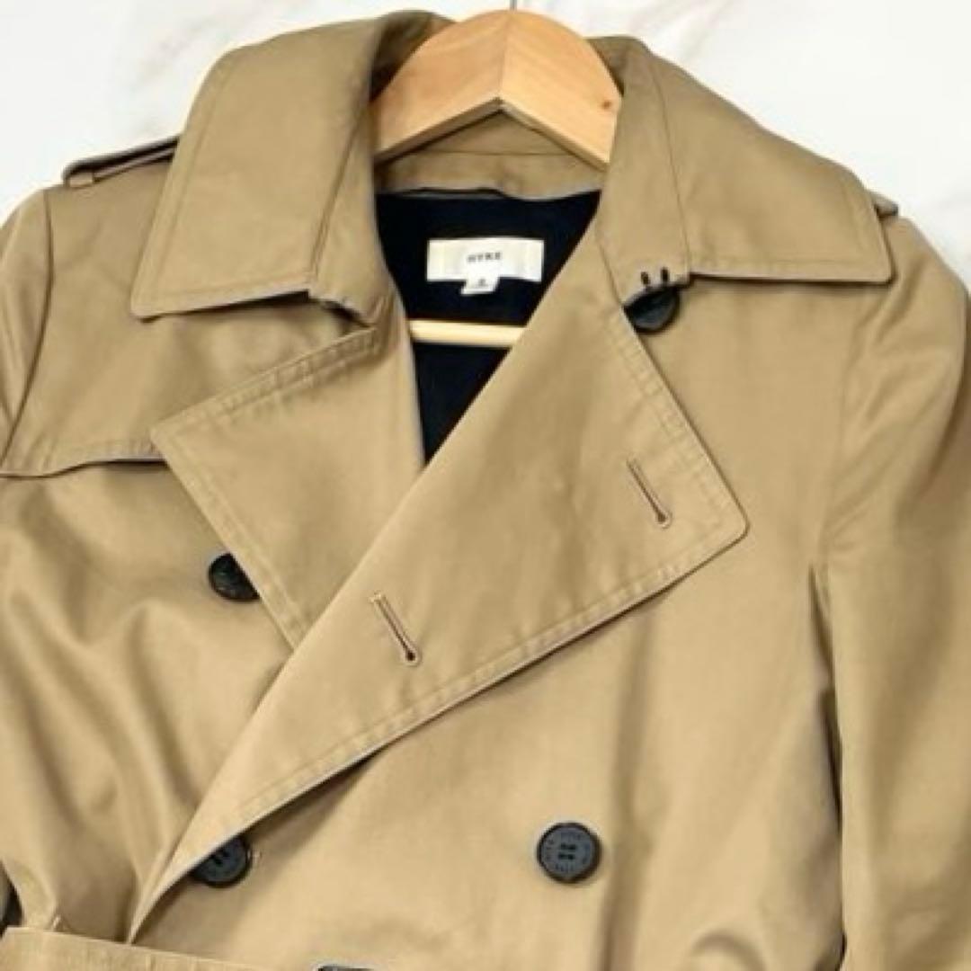 【極美品】HYKE トレンチコート ベージュ レギュラーフィット ライナー付 2