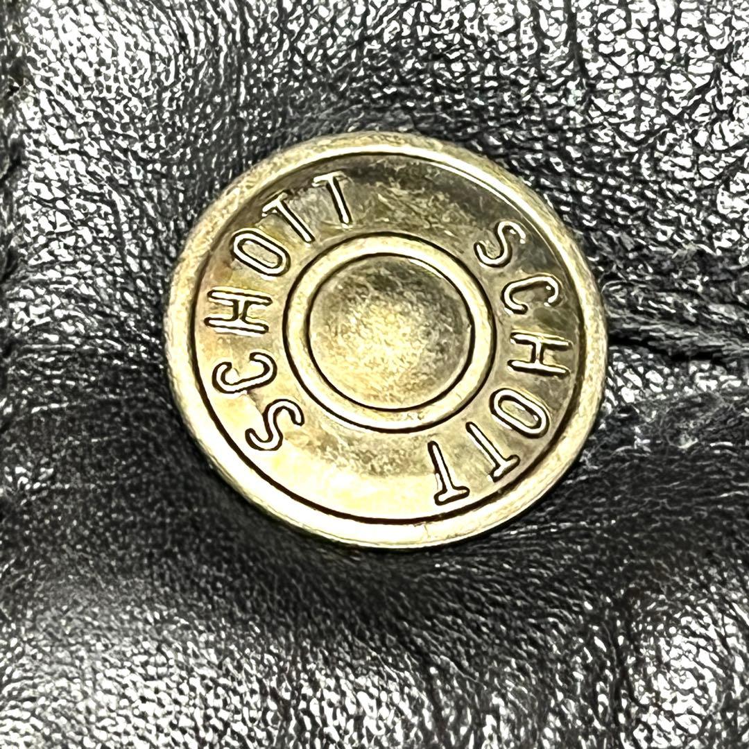 ★美品★schott★60C★レザーライダースパンツ★W30★黒　ブラック★