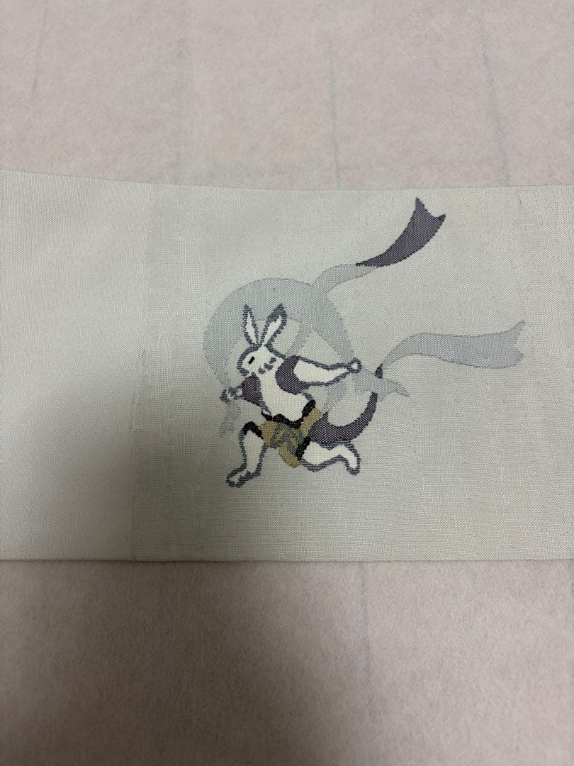 名古屋帯　兎の風神雷神