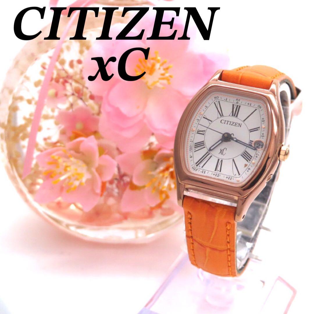 美品 ES9352 05B クロスシー 電波ソーラー シチズン 時計 トノー