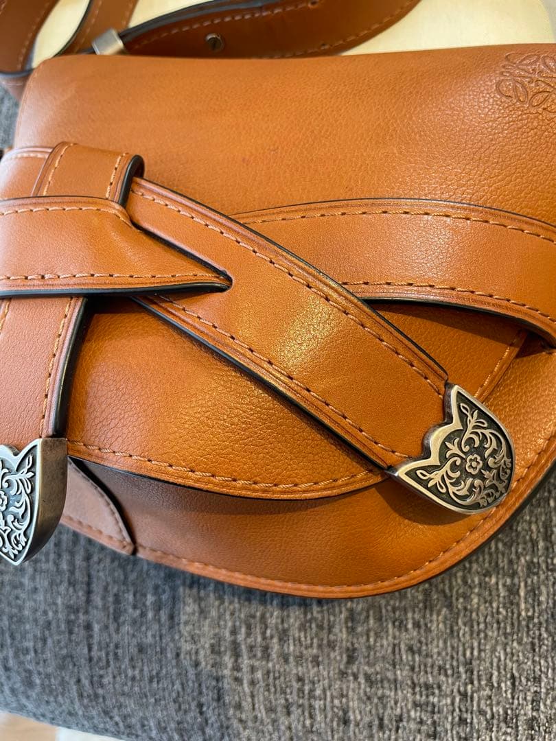 ロエベ　LOEWE ゲート　ショルダーバッグ　ブラウン