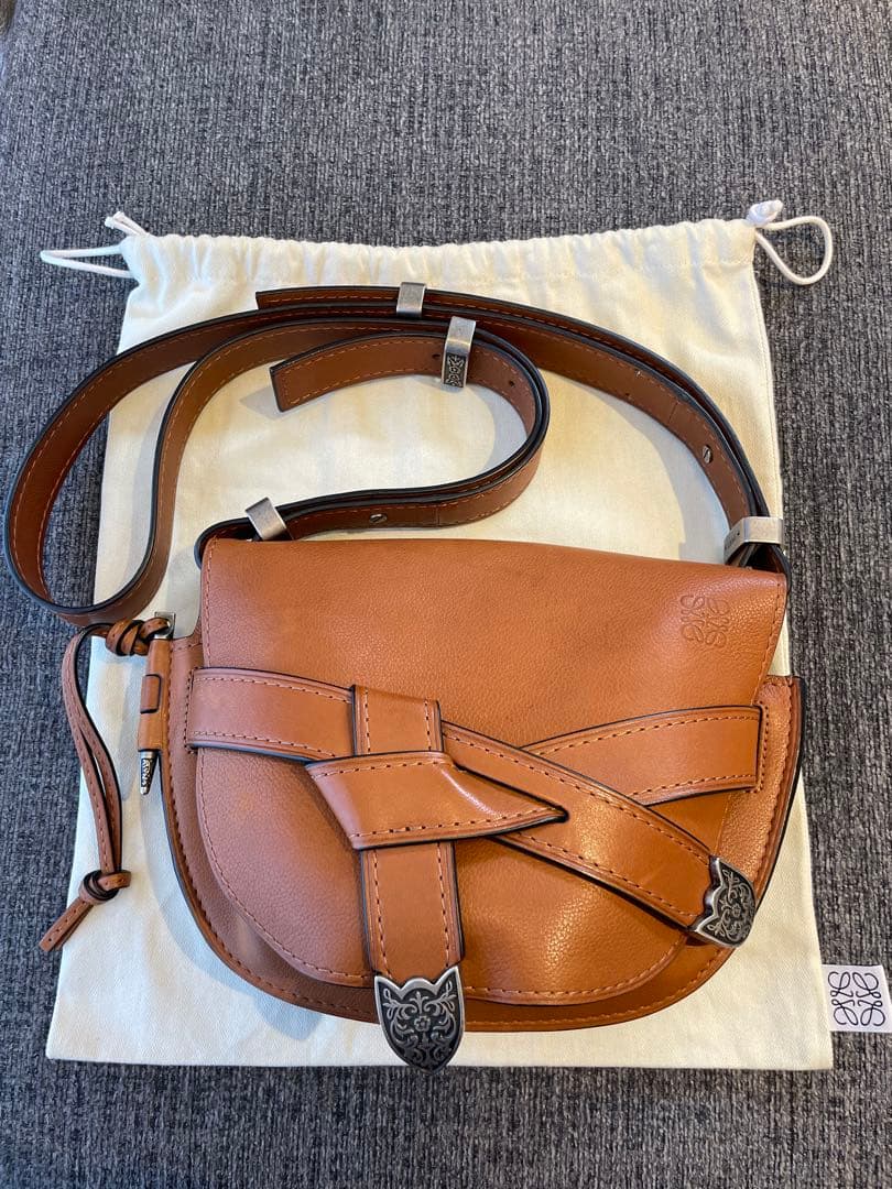 ロエベ　LOEWE ゲート　ショルダーバッグ　ブラウン