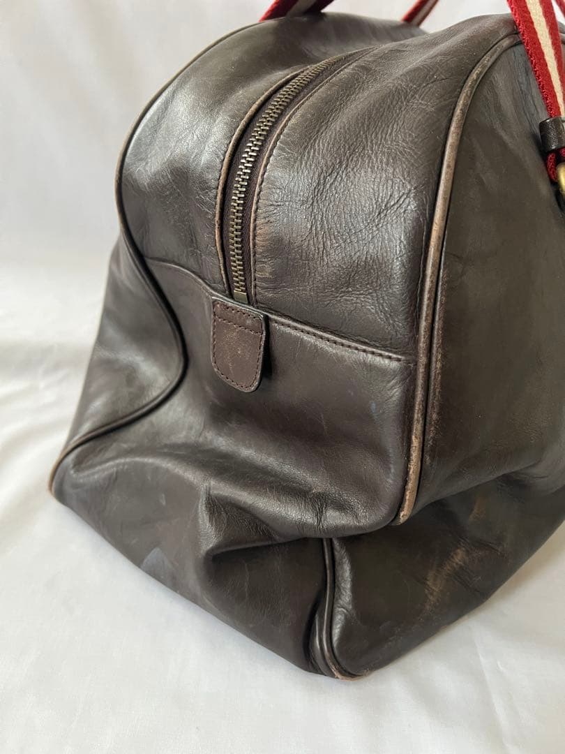 【BALLY／バリー】 レザーボストンバッグ　 ブラウン　旅行バッグ　ショルダー