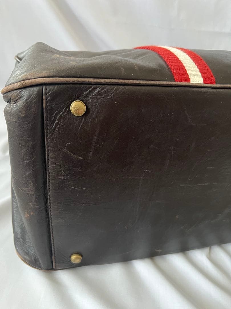 【BALLY／バリー】 レザーボストンバッグ　 ブラウン　旅行バッグ　ショルダー