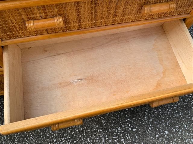 昭和レトロポップ｜ラタンヴィンテージ｜サイドボードチェスト｜10ドロワー｜