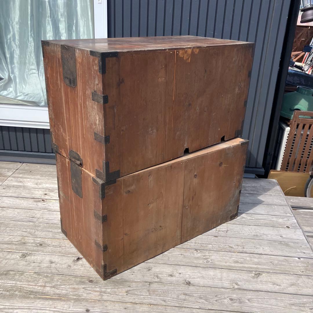 昭和レトロ 古家具 仙台箪笥 4段 引き出し箪笥 古家具 ビンテージ