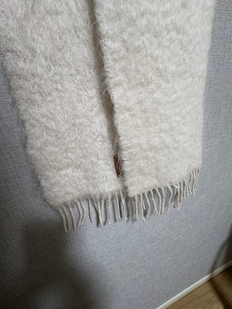 【LOEWE】モヘヤ マフラー ホワイト