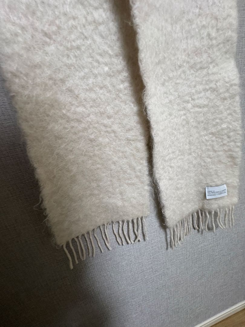 【LOEWE】モヘヤ マフラー ホワイト