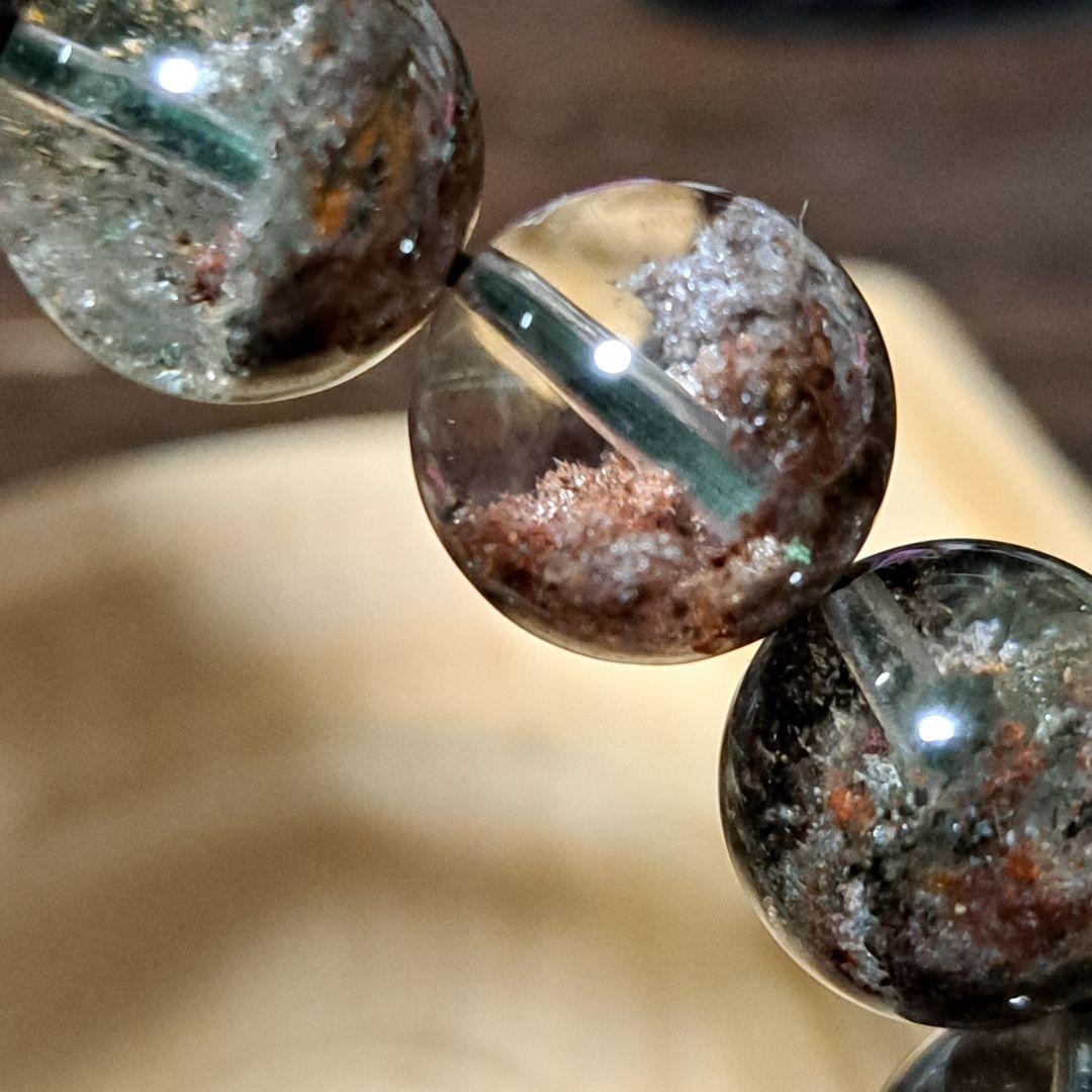 高品質　高透明　大玉ガーデンクォーツ　クリア庭園水晶　レッドグリーン　ピンク