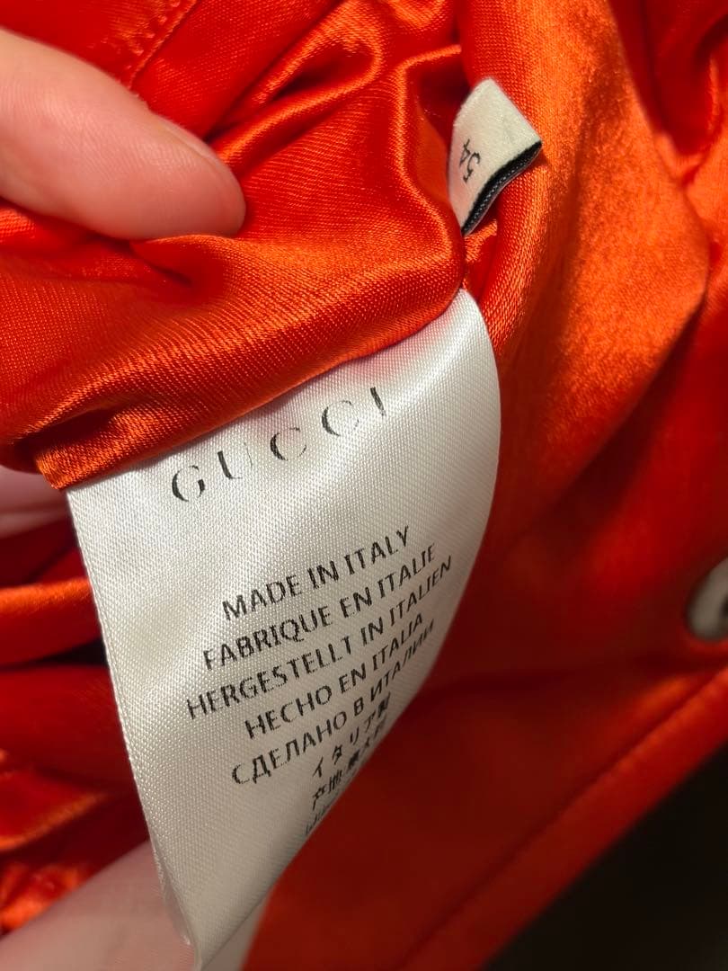 GUCCI 猫刺繍 MA-1ジャケット オリーブグリーン