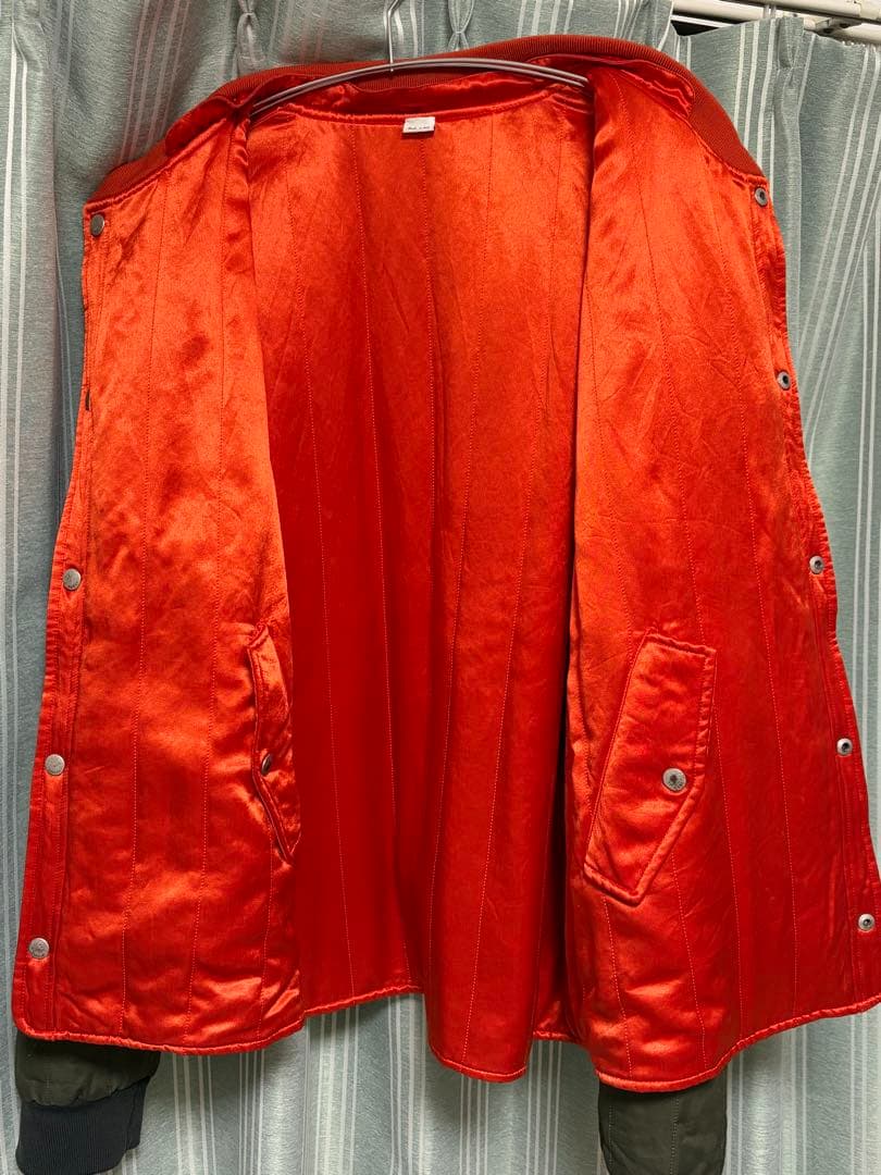 GUCCI 猫刺繍 MA-1ジャケット オリーブグリーン